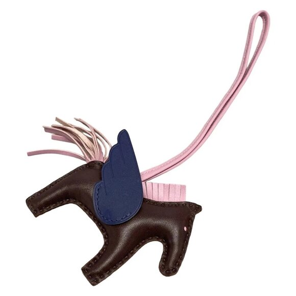 Auth HERMES Rodeo Charm Pegasus PM - Rouge Sellier mauzy silvestre Blue Zephyr U - Picture 2 of 5